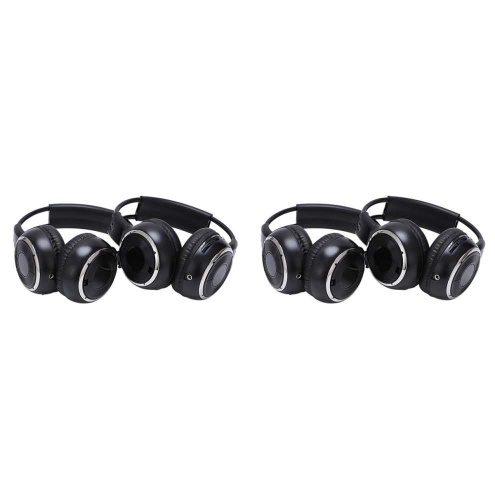 2 X Double Infrared Stereo Wireless Headphone Headset Ir Black 4762764348960