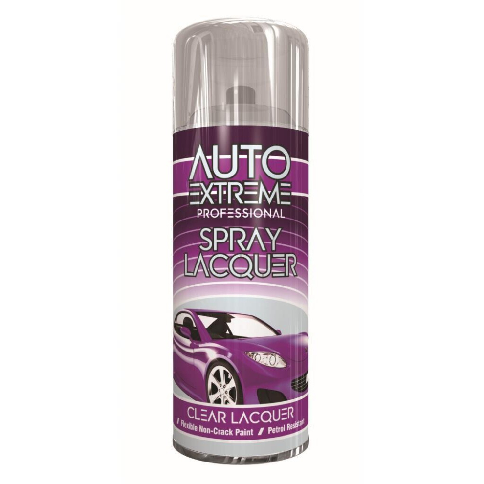 (AUTO EXTREME CLEAR LACQUER 400ML (1925)	) All Purpose Aerosol Metal Wood Plastic Spray Paint