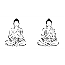 Wall Sticker Meditating Buddha Decal Removable Art Mural Home Decor