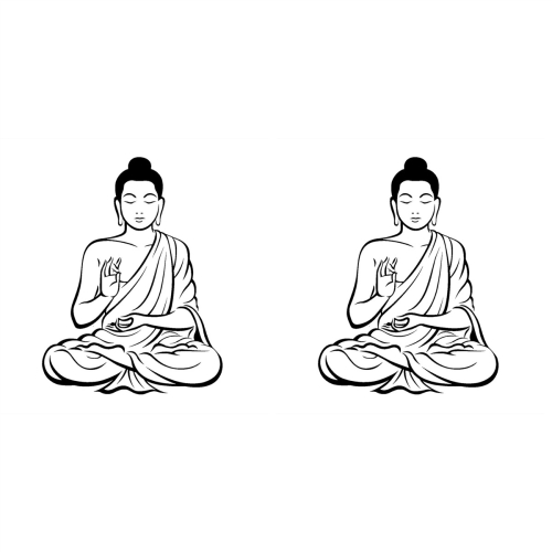 Wall Sticker Meditating Buddha Decal Removable Art Mural Home Decor