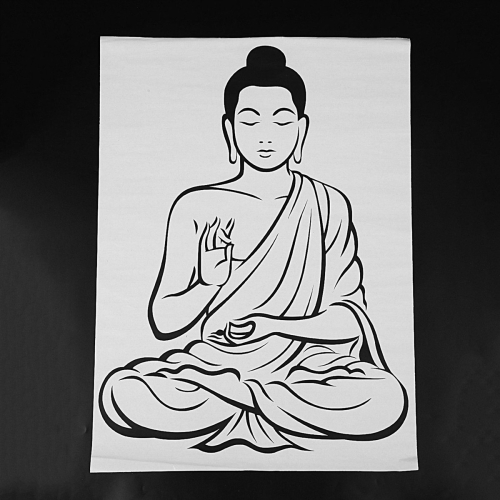 Wall Sticker Meditating Buddha Decal Removable Art Mural Home Decor 1