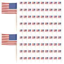 100 American Flag Toothpicks Party Cupcake Decoration Sandwich