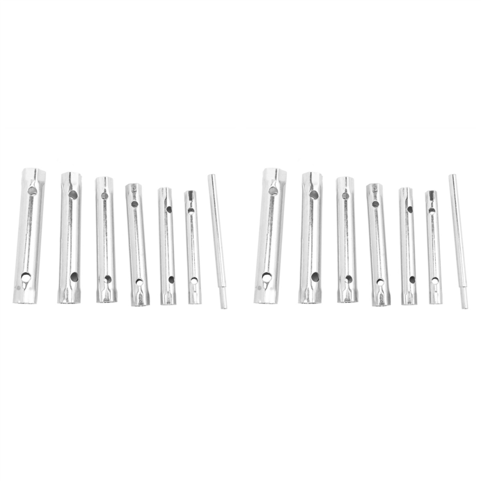 6Pc 8-19Mm Metric Tubular Box Wrench Set Tube Bar Spark-Plug 4762764346324