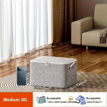 1pc Extra Large Storage Box For Household Use Foldable Clothing Packing Bag Wardrobe Quilt Blanket Organizer With Handles Household Storage Organizer