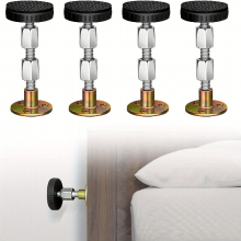 4pcs Headboard Stoppers For Wall Adjustable Threaded Bed Frame Anti Shake Tool Bed Frame Bumper Guards Stable Tool For Bed Cabinet Sofa