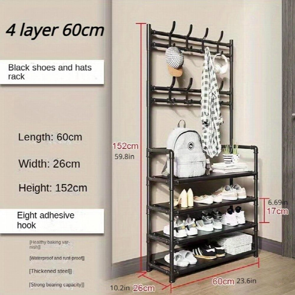 1pc Coat Rack Floor standing Shoe And Hat Rack Dormitory Household Dust proof Storage Shoe Rack layer Storage Rack-image-OPC-PD8SWW5-NEW
