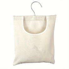 1pc Clothespin Bag Canvas Clothes Pegs Bag Hanging Laundry Clothes Pin Holder With Hanger And 360 Degree Rotatable Hook For Hanging And Effortlessly S