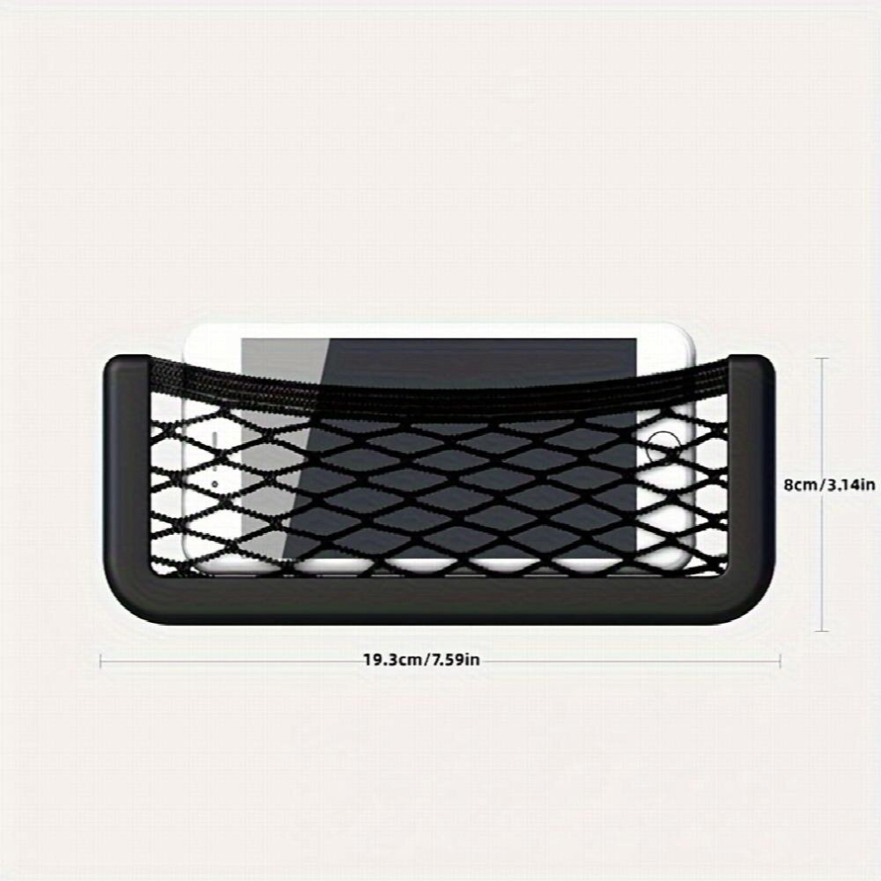 1Pc Plastic Car Storage Net Box Car Sticker Net Pocket Car Mobile Phone Holder Case Car Interior Supplies Car Accessories Universal Multicoloured 885681071125
