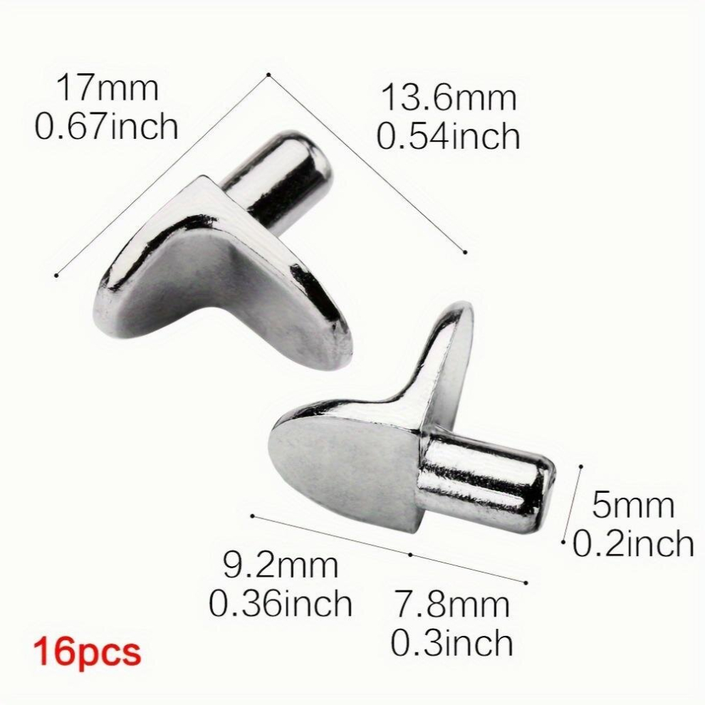 16 32Pcs Cabinet Shelf Pegs Kitchen Shelf Clips Bracket Support Pegs For Cupboard Closet Bookshelf Bookcase Household Storage And Organization For Kit 885681071934