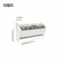 1pc Bathroom Slipper Rack Wall Mounted No Punching Dormitory Indoor Door Shoe Rack Bathroom Slipper Storage Device
