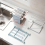 1pc Foldable Plastic Towel Rack Kitchen Shelf Storage Sink Rag Rack Standing Countertop Foldable Rag Rack 3