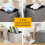 1pcs Grey Folding Storage Ottoman Pouffe Makeup Seat Foot Stool Storage Box Foot Stool 5