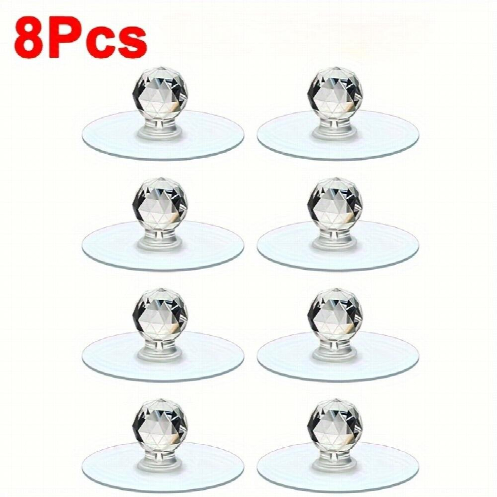 8 10 20Pcs Transparent Door Knobs Cabinet Drawer Door Knobs Handles Self Adhesive Handle With Hook Furniture Door Decorative Hardware Home Organizatio 885681075642