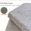 1pcs Grey Folding Storage Ottoman Pouffe Makeup Seat Foot Stool Storage Box Foot Stool 7