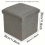 1pcs Grey Folding Storage Ottoman Pouffe Makeup Seat Foot Stool Storage Box Foot Stool 4