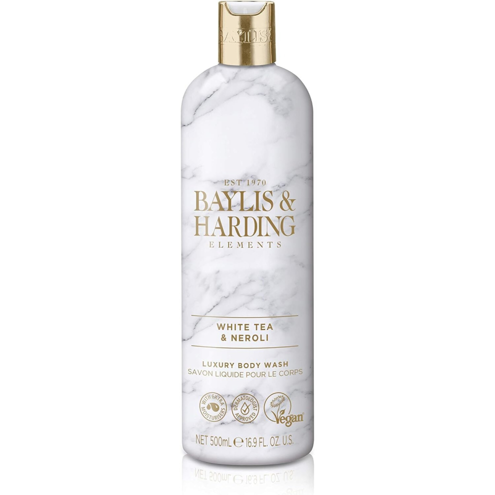 Baylis & Harding Elements White Tea BodyWash500mlPackof4 VeganFriendly