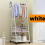 1pc 2 Layers Triangle Coat Rack Storage Rack With Wheels Household Organizer 4