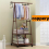 1pc 2 Layers Triangle Coat Rack Storage Rack With Wheels Household Organizer 6