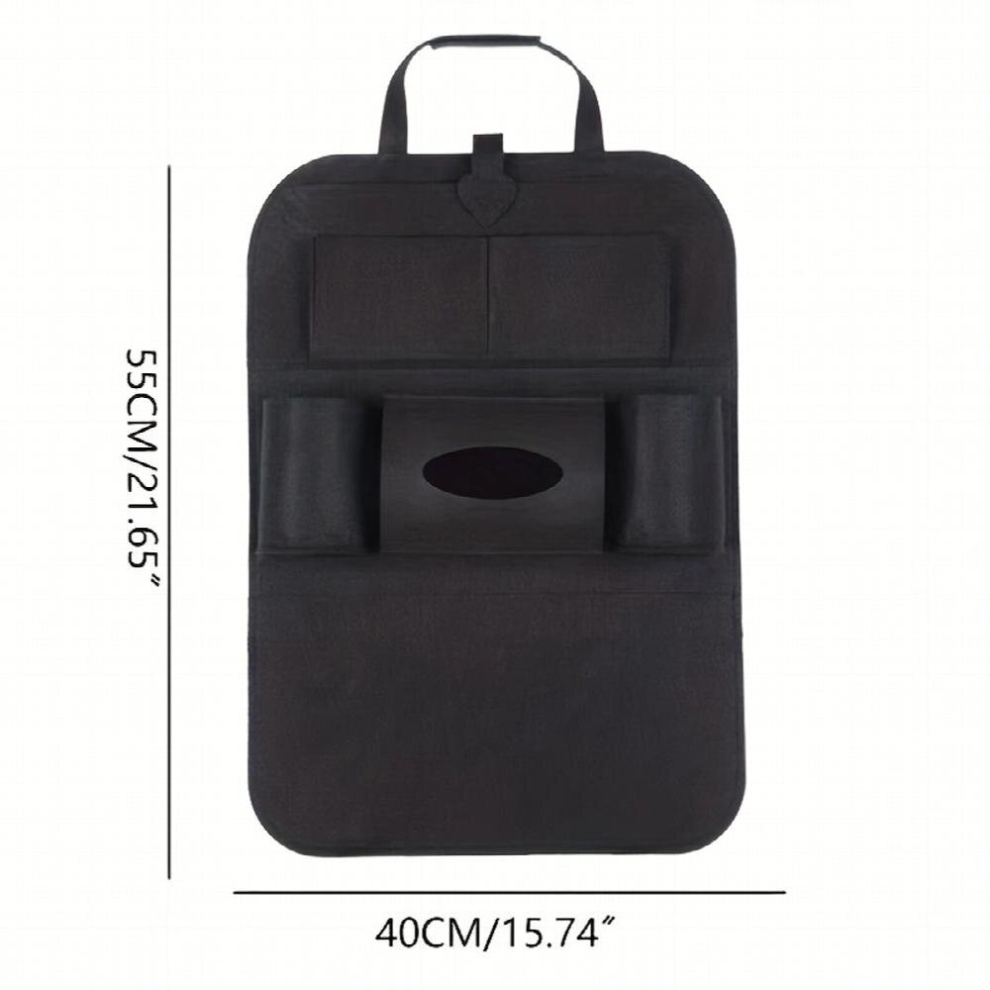 1Pc Car Seat Back Storage Bag Convenient Hanging Storage Bag Multifunctional Organizer For Car Interior Supplies Car Accessories Space Saving Black 885681080967