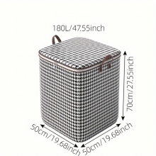1pc Quilts Storage Box With Lids & Handles Durable Clothes Basket For Clothes Blankets Quilts Toys Household Wardrobe Organizer Space Saving Storage A