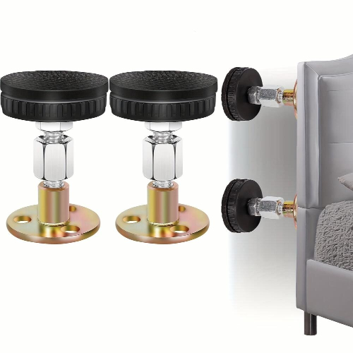 2 Pack Adjustable Threaded Bed Frame Anti Shake Tool Headboard Stoppers Fixer Bed Frame Anti Shake Tool Bedside Anti Shake Tool For Beds Cabinets Sofa 1