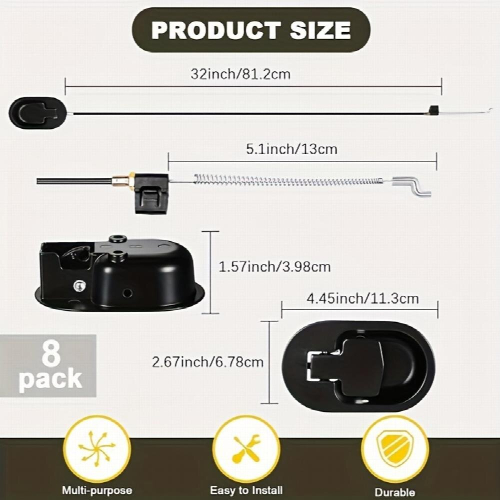 8 Set Recliner Replacement Parts Metal Recliner Handle Replacement Parts With Cable Recliner Pull Cable Replacement Couch Release Lever Pull Handle Co 2
