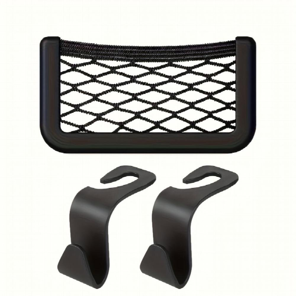 1Pc Car Mobile Phone Bag Functional Storage Mesh Rack Car Debris Storage Bag Car Accessories Car Organization And Storage Supplies Multicoloured 885681079909