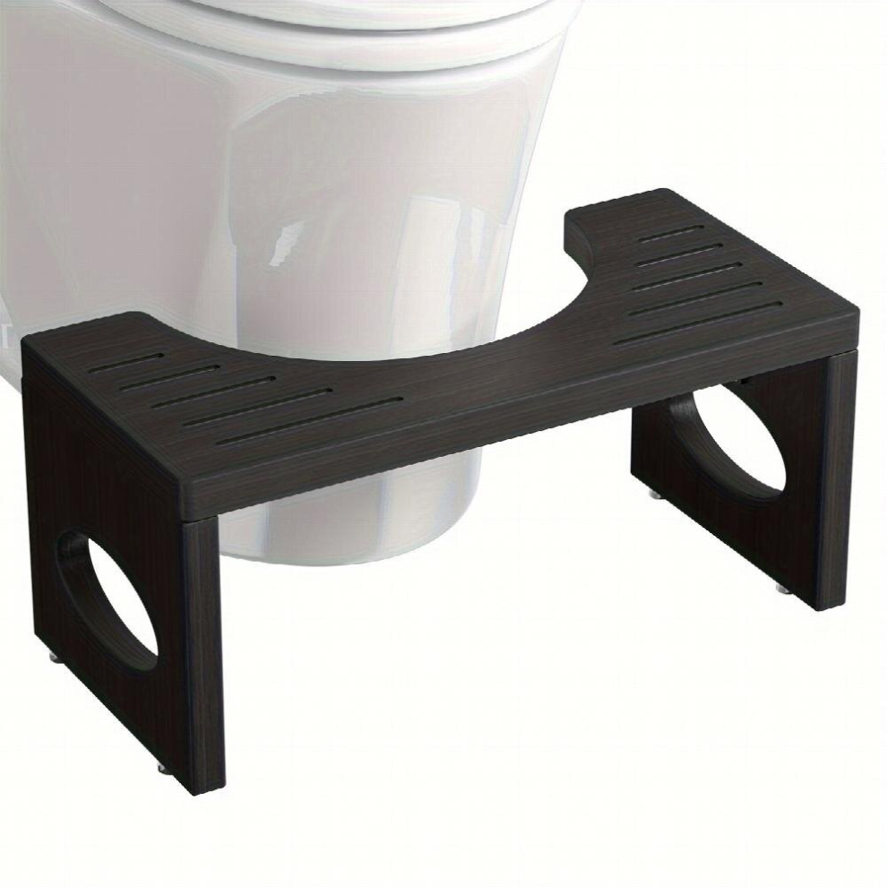 Black Toilet Stool Foldable Toilet Stool Squat Adult For Bathroom Bamboo Poop Stool For Adult Squatting Bathroom Potty Stool
