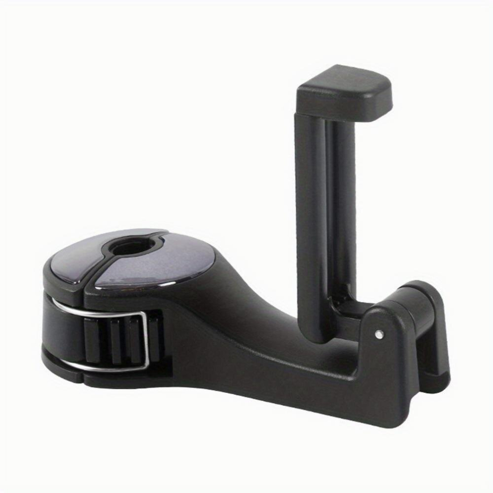 1Pc 2Pcs 2 In 1 Car Seat Hook Car Multifunctional Hook Mobile Phone Bracket Anti Drop Quiet Universal Car Headrest Hook With Lock Buckle Black 885681084781