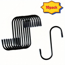 10 20pcs Metal S shaped Hooks Heavy Duty S Hanging Hooks Thickness Metal Non Slip Hanger Hooks For Closet Garden Bathroom Kitchen Garage Etc