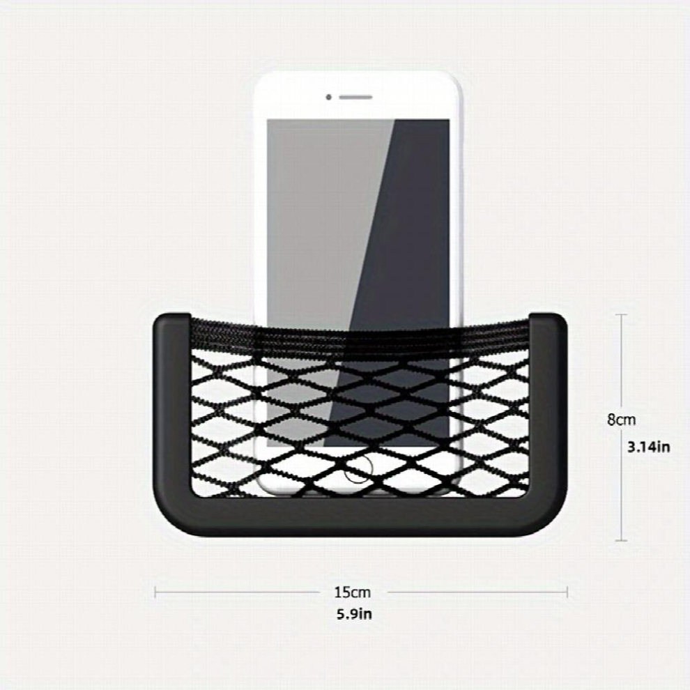 1Pc Car Storage Bag Storage Net Pocket Mobile Phone Holder Universal Car Accessories Car Organization And Storage Supplies Multicoloured 885681089762