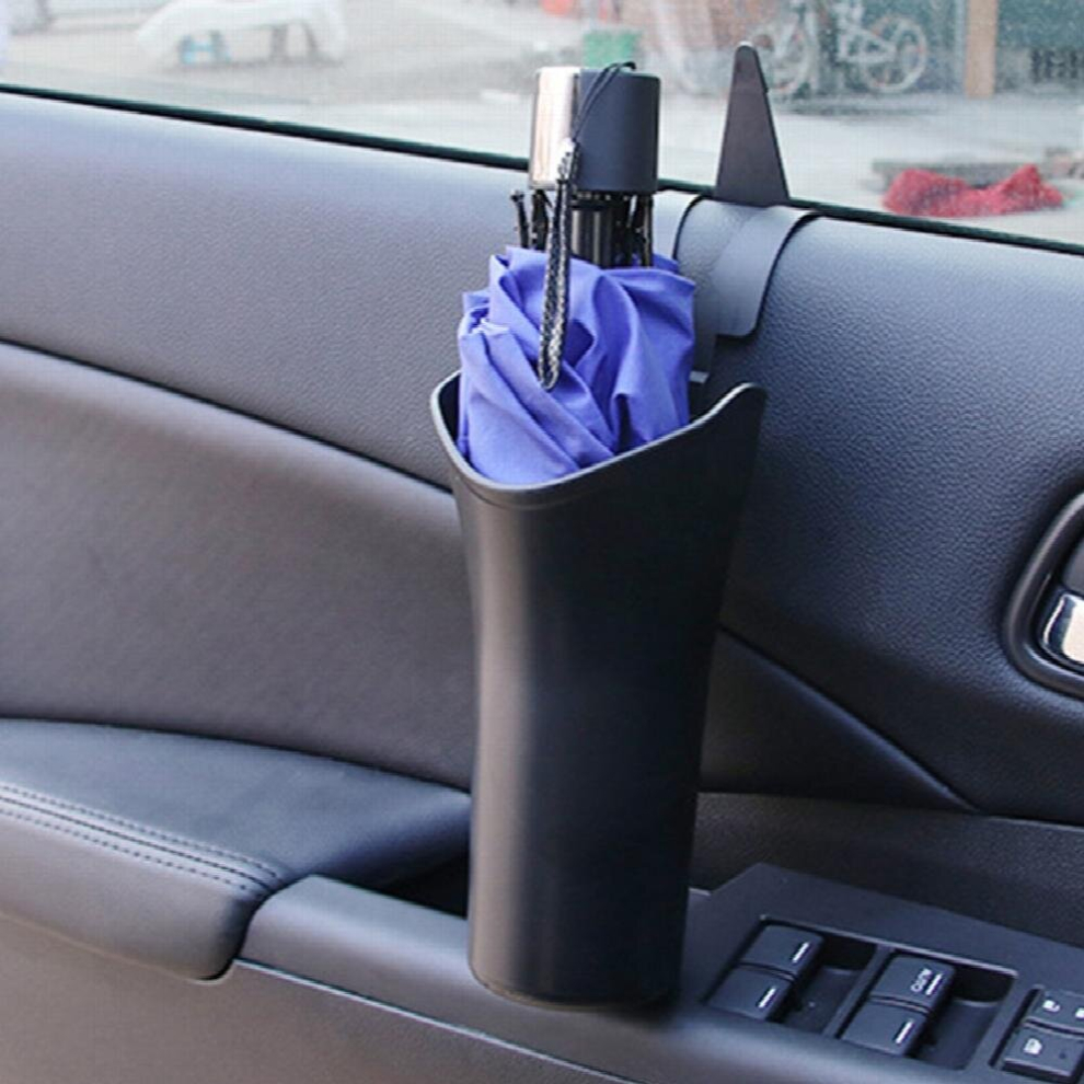 1Pc Car Umbrella Storage Bucket Waterproof Umbrella Organizer For Car Multifunctional Car Hanging Umbrella Cover Car Umbrella Bucket Car Accessories Black 885681089380