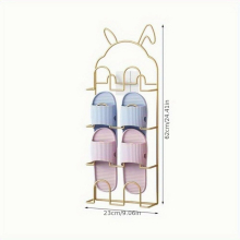 1pc Wall Mounted Shoe Rack No Drilling Bathroom Slipper Organizer Room Decor Home Decor Kitchen Accessories Bathroom Decor Bedroom Decor