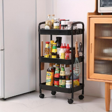 1pc Bookshelves Small Carts Storage Racks Floor To Floor Movable Household layer Snack Storage Racks Reading Bookcases With Wheels