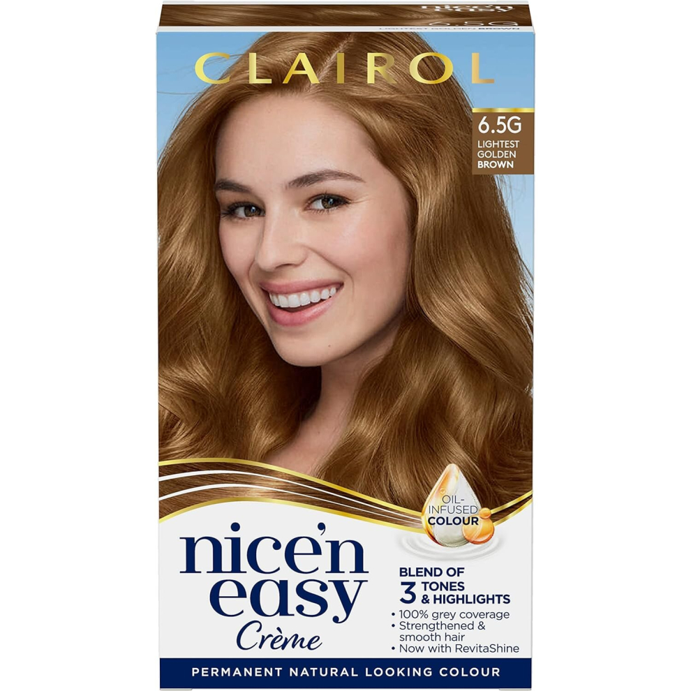 Clairol Nice'n Easy CrÃ¨me PermanentHair Dye,6.5G Lightest Golden Brown