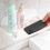 1pc Foldable Wall mounted Rack Bathroom Punch Plastic Shelf Household Organizer 7