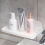 1pc Foldable Wall mounted Rack Bathroom Punch Plastic Shelf Household Organizer 5