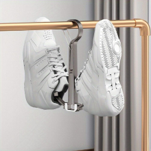 1 2pcs Windproof Shoe Drying Rack Outdoor Balcony Shoe Drying Rack Folding Stable Sandals Rack Household Slippers Hanging Rack Household Storage Organ