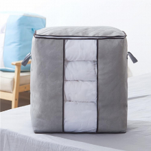 1pc Quilts Storage Box With Lids & Handles Durable Clothes Basket For Clothes Blankets Quilts Toys Household Wardrobe Organizer Space Saving Storage A