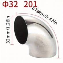 1pc Elbow Pipe 304 Stainless Steel Elbow Pipe Automobile Exhaust Pipe Bend Car Exhaust Pipe Elbow