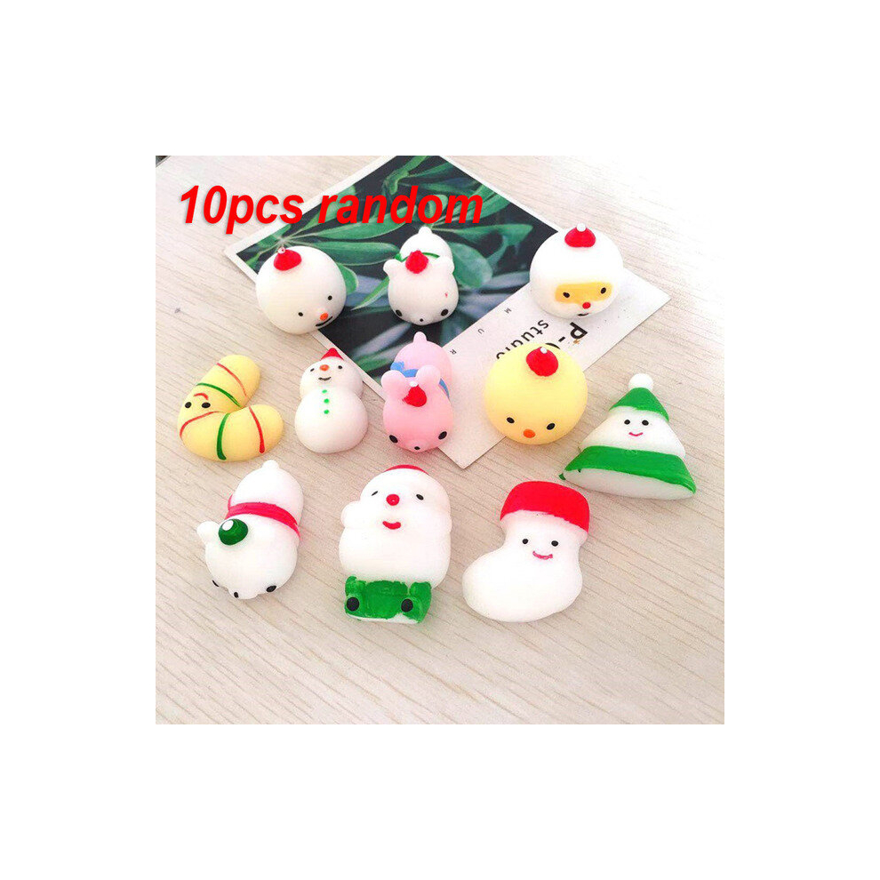 (D--10PCS) 50-5PCS Kawaii Squishies Mochi Anima Squishy Toys For Kids Antistress Ball Squeeze Party Favors Stress Relief Toys For Birthday