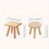 1pc Solid Wood Shoe Changing Stool Biscuit Shape Small Stool Outdoor Removable Small Stool Porch Stool 5