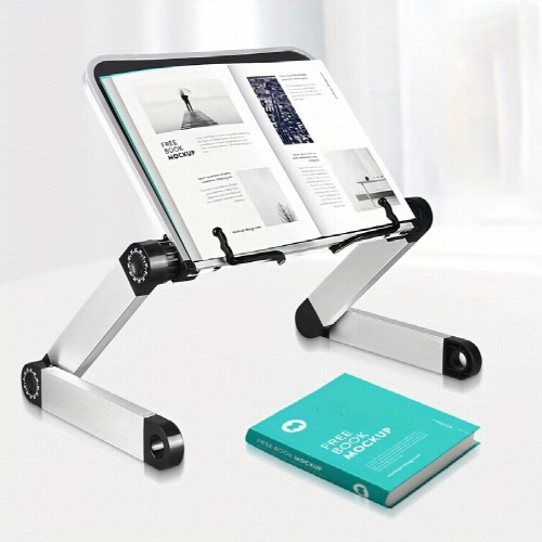 1pc functional Folding Bookshelf Stand Notebook Elevating Stand Elevating Study Table Adjustable Book Holder Projector Stand Computer Folding Table Ho 1