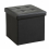 1pc Foldable PU Sofa Interior Stool With Storage Box purpose Shoe Ottoman Stool Leather Square Poly Blend Stool 9