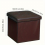 1pc Foldable PU Sofa Interior Stool With Storage Box purpose Shoe Ottoman Stool Leather Square Poly Blend Stool 11