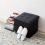 1pc Foldable PU Sofa Interior Stool With Storage Box purpose Shoe Ottoman Stool Leather Square Poly Blend Stool 3