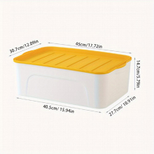 1pc Plastic Storage Box Wardrobe Shelf Finishing Storage Box Household Large Capacity Storage Box With Lid Multifunctional Storage Container Box Organ