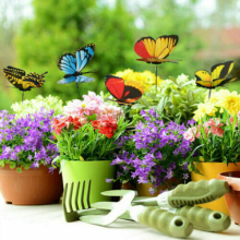 50x Colourful Butterflies Garden Stakes Home Patio Lawn Ornaments Decorations