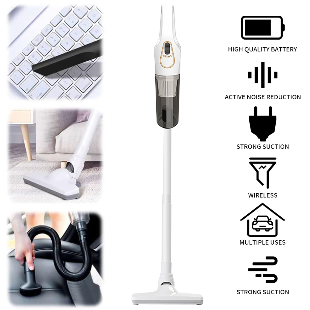 3 IN 1 Cordless Vacuum Cleaner Hoover Upright Lightweight Handheld Bagless Vacuum