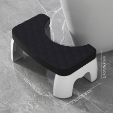 1pc Toilet Stool Household Bathroom Anti Slip Foot Stool Office Plastic Foot Stool Toilet Tool